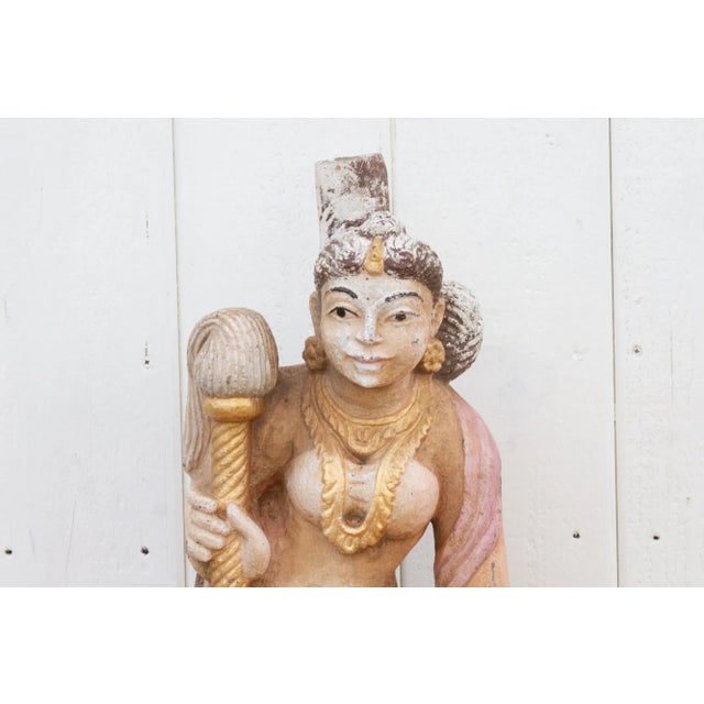 Antique Indian Stone Garden Statue For Sale - Image 4 of 8