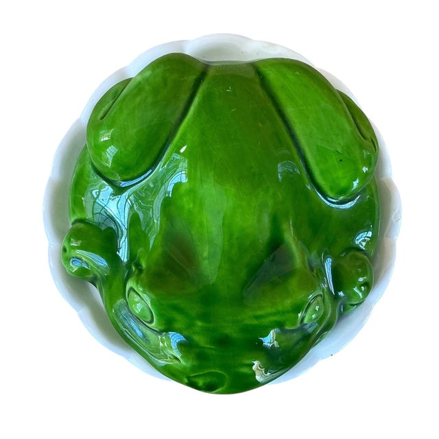 Traditional 1990s Porcelain Frog Box With Lid, Made in Italy For Sale - Image 3 of 11