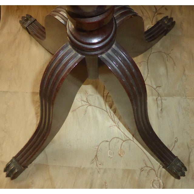 Early 20th Century Mahogany Drum Table by Mingh & Eisenbrey in Baltimore, Md For Sale In Panama City, FL - Image 6 of 6
