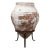 1930s Greek Terracotta Pithos Olive Oil Jar on Custom Wrought Iron Stand For Sale