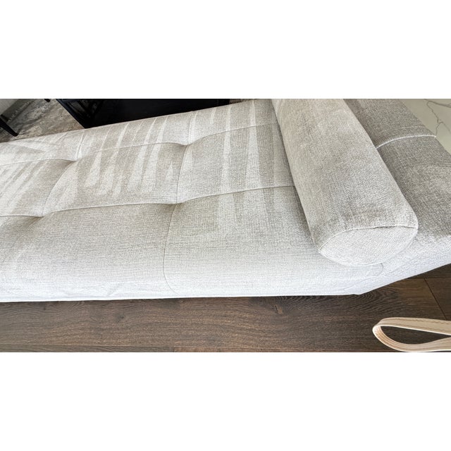 Textile Baker Paris Chaise Lounge (Modern Stitch) by Thomas Pheasant For Sale - Image 7 of 8