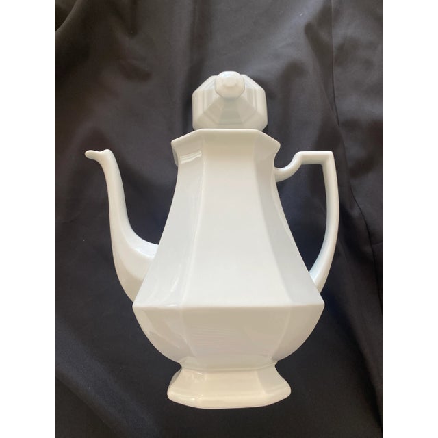 White Limoges France White Coffee/Tea Pot "Mint" Condition Vintage. For Sale - Image 8 of 12