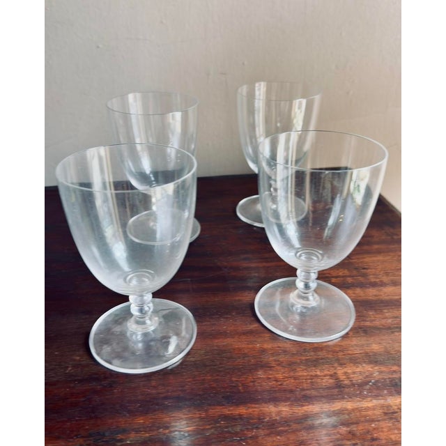 Baccarat Vintage, 1950s Mid-Century Modern Lead Crystal Coupe Glasses - Set of 4 For Sale - Image 4 of 4