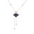 Traditional Diamond Sapphire Necklace 1.30 TCW Women Certified For Sale - Image 3 of 9