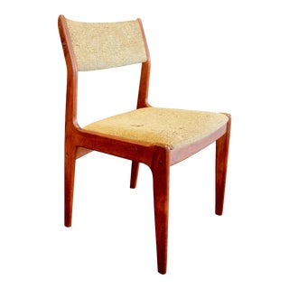 Vintage Midcentury Scandinavia Woodworks Co. Sculpted Teak Chair For Sale
