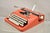 Mid-Century Modern Vintage Royal Holland Parade Coral Red Mid Century Modern Typewriter in Case For Sale - Image 3 of 12