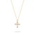 Contemporary Divine Pearl & Diamond Cross Gold Chain Necklace For Sale - Image 3 of 10