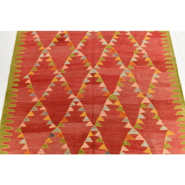 Vintage Wool Kilim Rug For Sale - Image 5 of 14