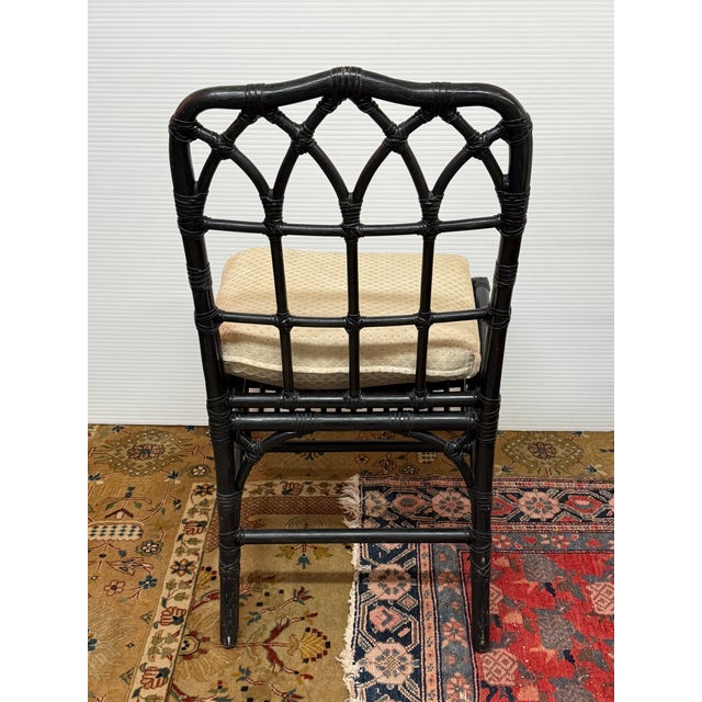 McGuire Organic Modern Rattan Cathedral Dining Chairs, Set of Four For Sale - Image 9 of 12