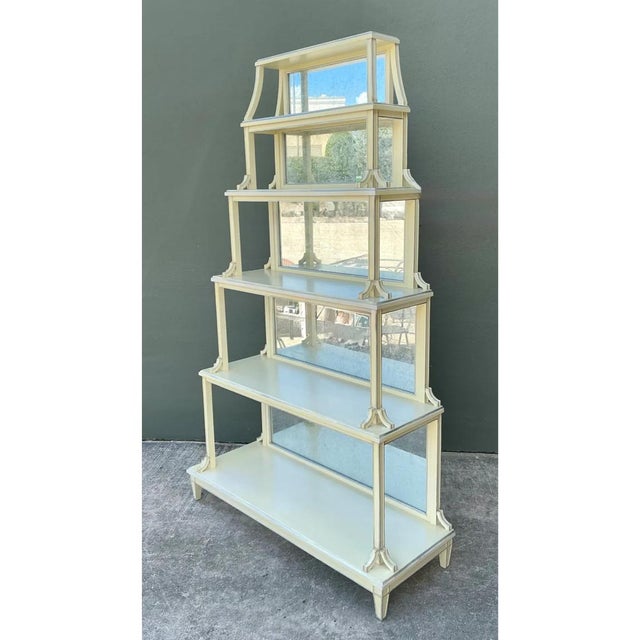 Vintage Charlotte Moss Regency Mirror Back Etagere For Sale - Image 11 of 12