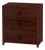Lark 25 in. W Wood 3 Drawer Nightstand, Walnut For Sale