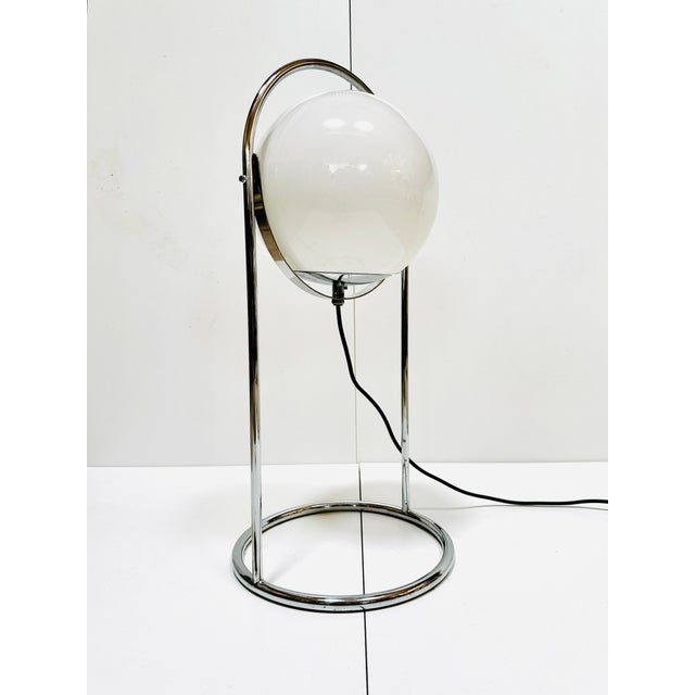 Mid-Century Modern Mid-Century Space Age Modern Spherical Floor Lamp in Glass and Chrome, Germany, 1960s For Sale - Image 3 of 18