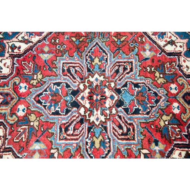 Early 20th Century Early 20th Century Persian Heriz Rug For Sale - Image 5 of 15