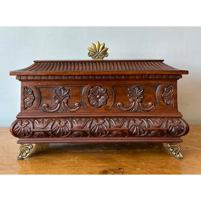 Vintage Regency Carved Swag Box For Sale In West Palm - Image 6 of 7