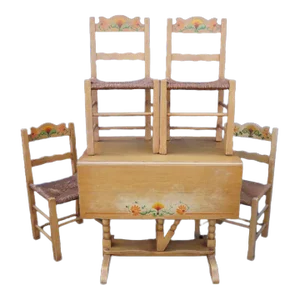 Monterey Drop-Leaf Table With 4 Chairs Set of 5