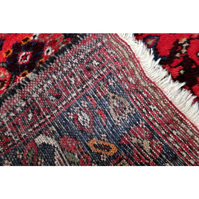 Persian 1970s, Handmade Vintage Persian Hamadan Rug 3.3' X 4.6' For Sale - Image 3 of 14