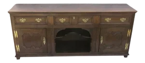 English Oak Dresser Base 19th Century Sideboard