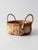 Vintage Handmade Floral Raffia Basket With Braided Handles For Sale - Image 6 of 13