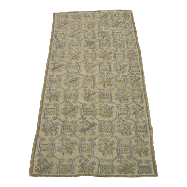 Antique Ghiordes Rug 9.11x4.6 For Sale