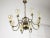 Gold Vintage Viennese Minimalist Brass Chandelier For Sale - Image 8 of 15