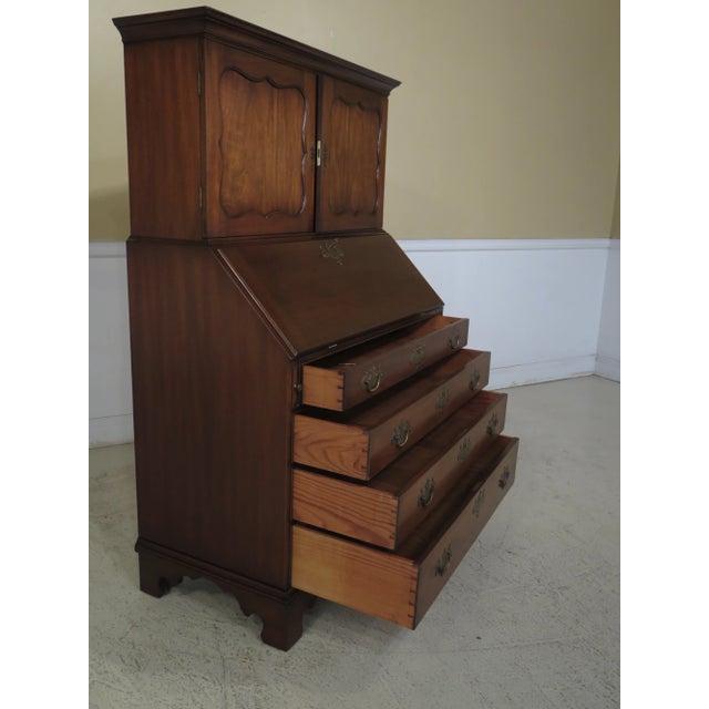 Brown Kittinger Colonial Williamsburg CW-1 Mahogany Slant Front Desk For Sale - Image 8 of 11