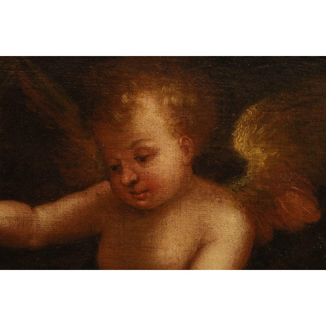 Guglielmo Caccia, Detto Il Moncalvo, Angels Hunting Couple Paintings, 1620, Oil on Canvas For Sale - Image 12 of 16