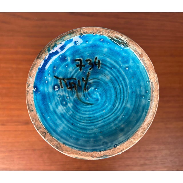 Mid-Century Modern Rimini Blue Pottery Candleholder by Aldo Londi for Bitossi, Italy, 1960s For Sale - Image 17 of 18