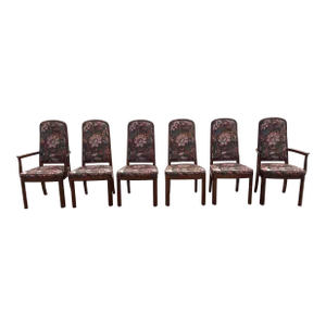 1980s Set of 6 Ethan Allen Canova Dining Chairs