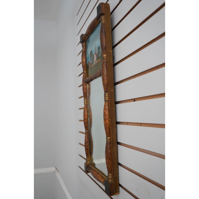 Age: c1860-1880 Details: Sponge Painted Finish Reverse Hand Painted Glass Panel Top Fine Carved Details High Quality...