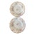 Early 20th Century French Pink Roses Floral Porcelain Appetizer Plates by Haviland- Set of 2 For Sale