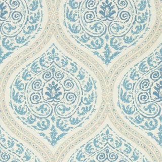 Sanderson Madurai Wallpaper in Indigo For Sale