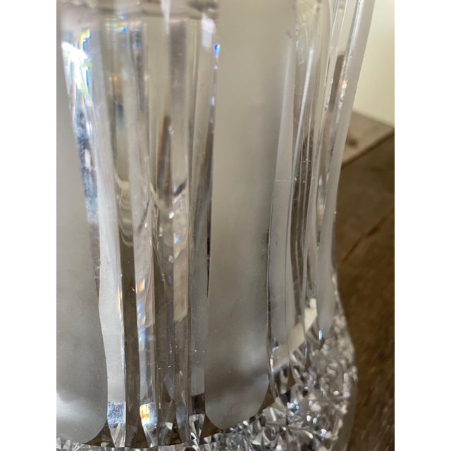 Cut Crystal Vase, 1950s For Sale - Image 8 of 10