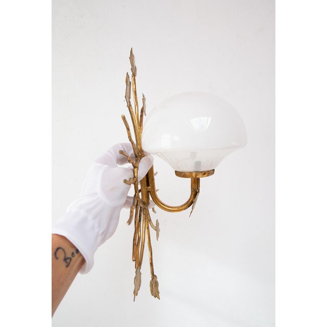 Metal Italian Metal Wall Sconce, 1970 For Sale - Image 7 of 9