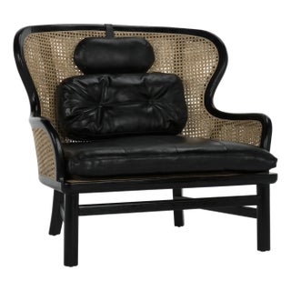 NOIR Marabu Chair, Charcoal Black with Leather For Sale