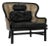 NOIR Marabu Chair, Charcoal Black with Leather For Sale