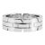 Men’s Cartier Tank Francaise 18k White Gold Wedding Band Ring, Size 9.5 For Sale