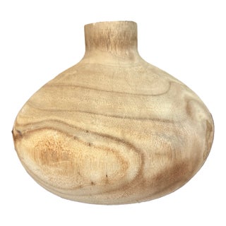Modern Style Wooden Vase For Sale
