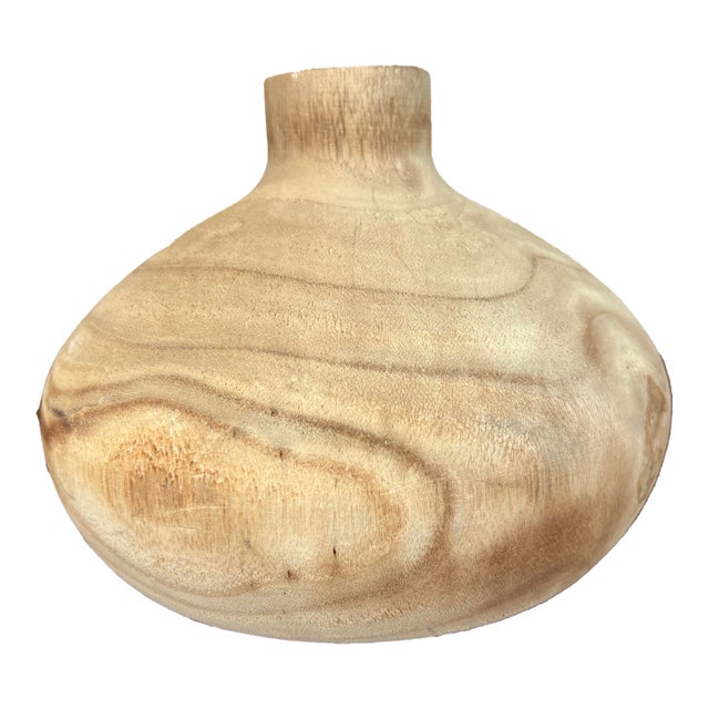 Modern Style Wooden Vase For Sale