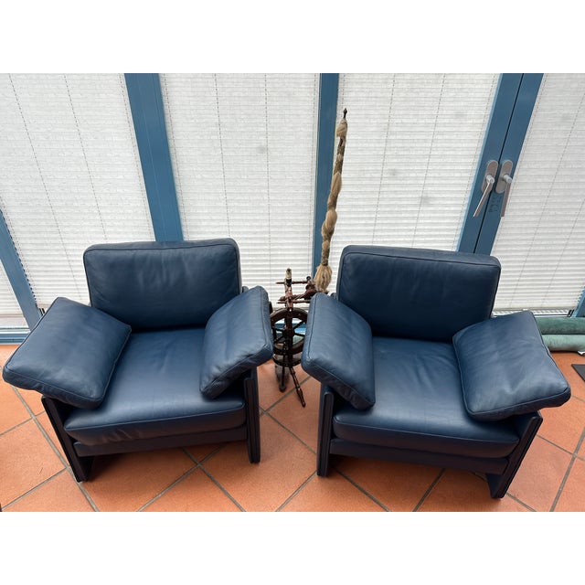Team Lounge Chairs in Leather from Wellis, 1980s, Set of 2 For Sale - Image 6 of 6