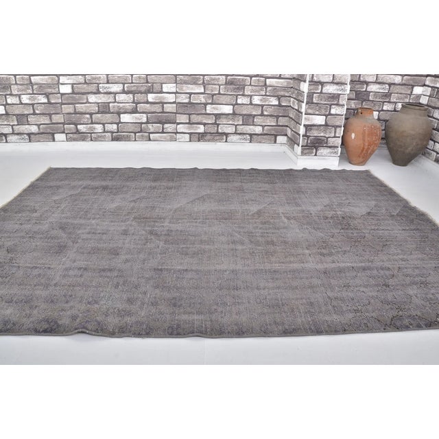 1960s Large Vintage Turkish Distressed Wool Rug For Sale - Image 5 of 9