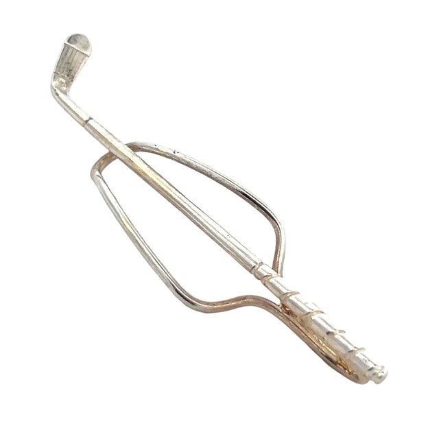 Metal 1990s Tiffany & Co Estate Golf Tie Clip Silver For Sale - Image 7 of 8