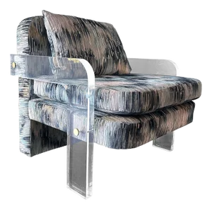 Lucite Lounge Chair With Pillow Attributed to Vladimir Kagan