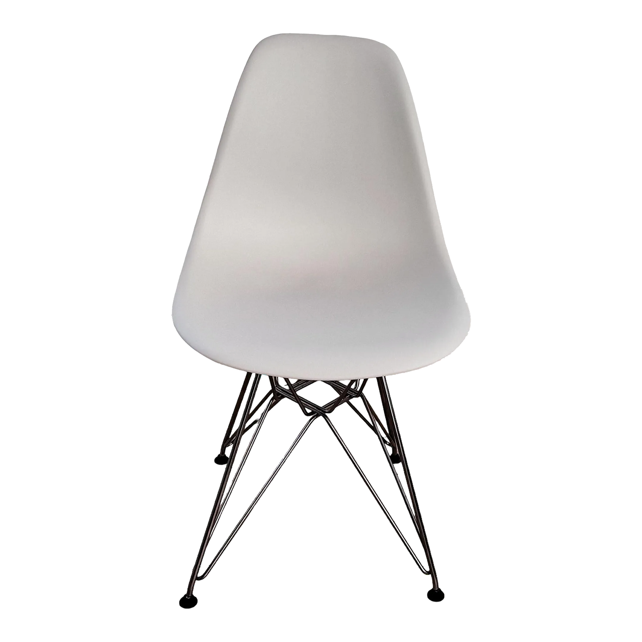 Eames for Knoll White Molded Chair With Eiffel Tower Base | Chairish