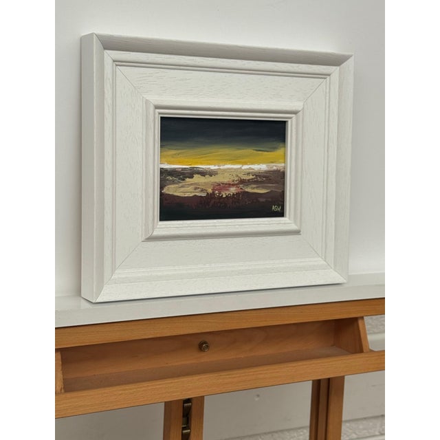 Midnight Ember - Miniature Abstract Landscape Art Study by Contemporary Artist 2025 For Sale - Image 10 of 17