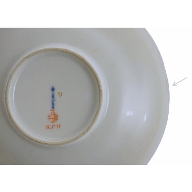 KPM Berlin Antique Porcelain Cup & Saucer Signed Cobalt & Gilt 1849–1870 Marks Collector Gift For Sale - Image 11 of 11
