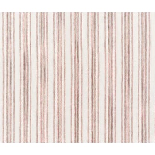 Schumacher Montallegro Linen Sheer Fabric in Red For Sale