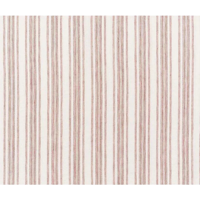 Schumacher Montallegro Linen Sheer Fabric in Red For Sale