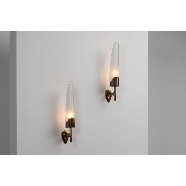 Model 2080 Sconces by Max Ingrand for Fontana Arte, Italy, 1955, Set of 2 For Sale - Image 6 of 14
