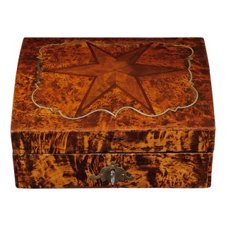 Baroque Casket in Birch Burl and Walnut, 1760s For Sale