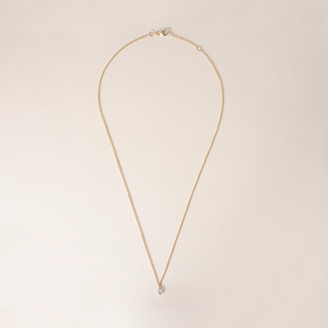 18k Gold 0.46carat Old Mine Cut Pierced Diamond Necklace For Sale - Image 4 of 4